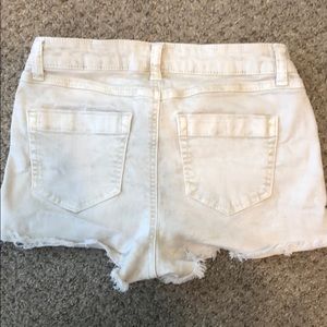 Size 3 faded white rewash shorts